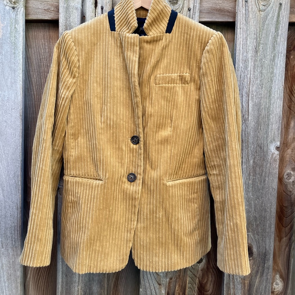 J. Crew cotton wide wale cord blazer 6P